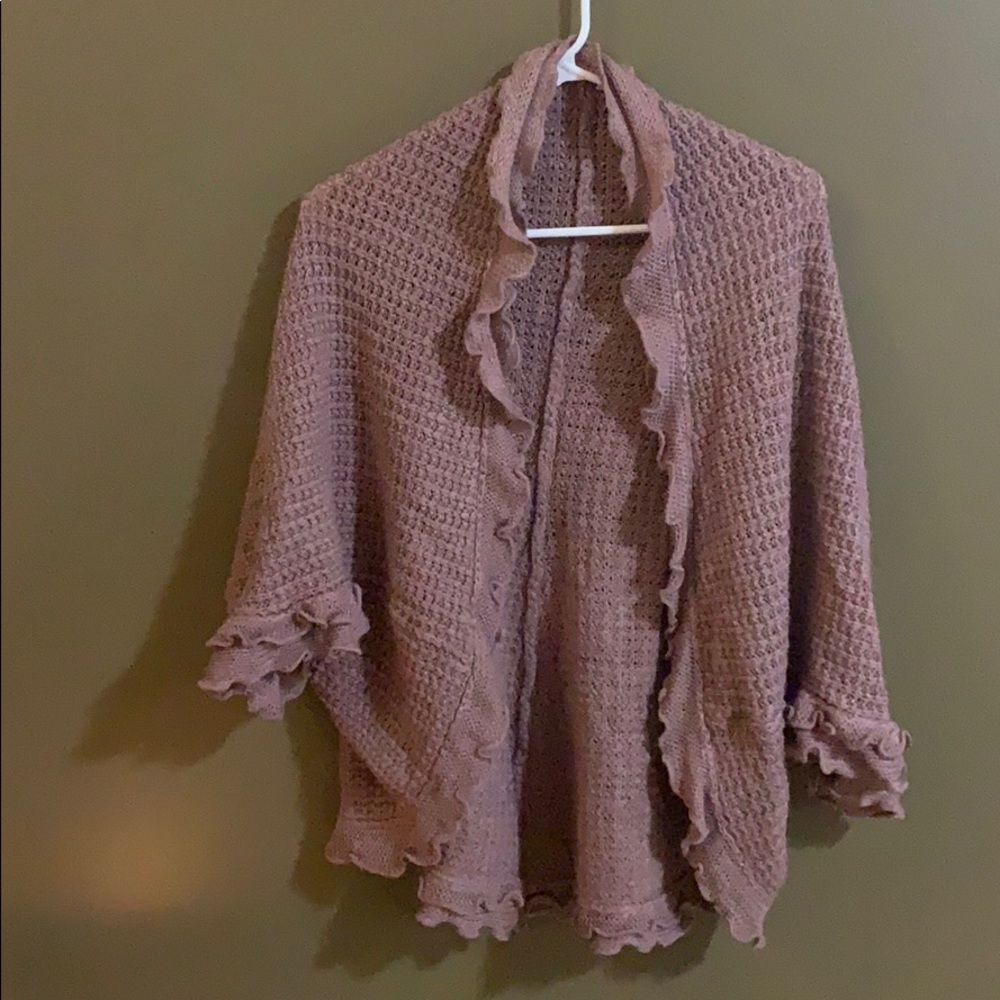 lilac knit cardigan by Moth size small